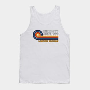 Funny Retro Vintage Sunset Business Analyst Design  Gift Ideas Humor Tank Top